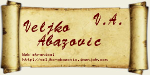 Veljko Abazović vizit kartica